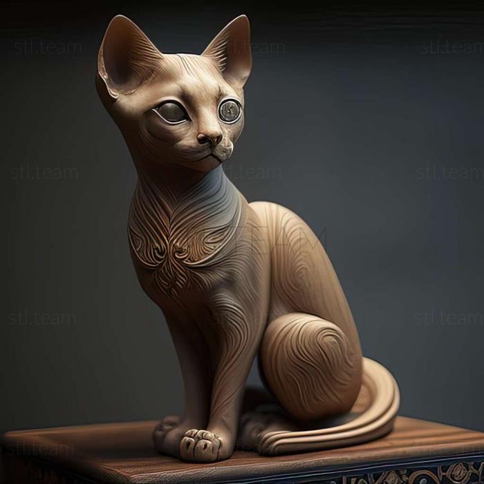 3D model Tonkinese cat (STL)